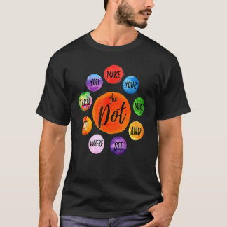 Rainbow Polka macht Ihre Marke und sieht, wo sie i T-Shirt