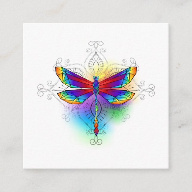 Rainbow Polygonal Dragonfly Begleitkarte (Vorderseite)
