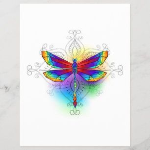 Rainbow Polygonal Dragonfly Flyer