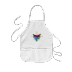 Rainbow Polygonal Dragonfly Kinderschürze