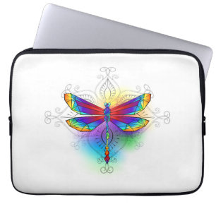 Rainbow Polygonal Dragonfly Laptopschutzhülle