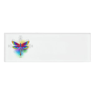 Rainbow Polygonal Dragonfly Namenschild