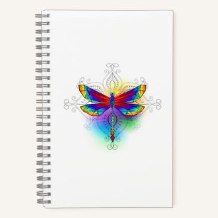 Rainbow Polygonal Dragonfly Notizbuch