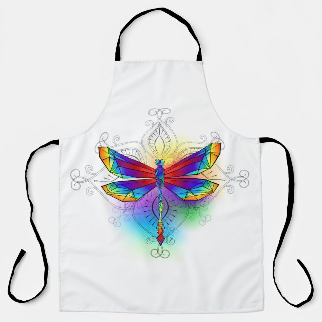 Rainbow Polygonal Dragonfly Schürze (Vorderseite)