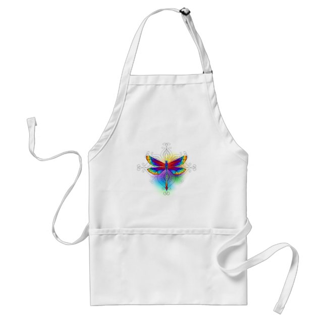Rainbow Polygonal Dragonfly Schürze (Vorne)