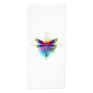 Rainbow Polygonal Dragonfly Werbekarte
