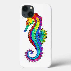 Rainbow Polygonal Seepferd Case-Mate iPhone Hülle