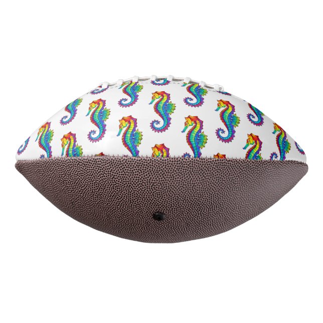 Rainbow Polygonal Seepferd Football (Gedreht 270)