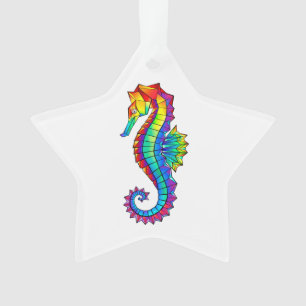 Rainbow Polygonal Seepferd Ornament