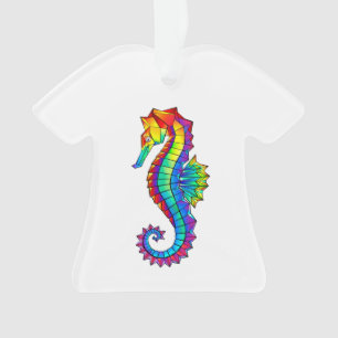Rainbow Polygonal Seepferd Ornament