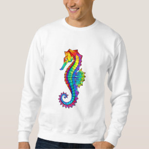Rainbow Polygonal Seepferd Sweatshirt