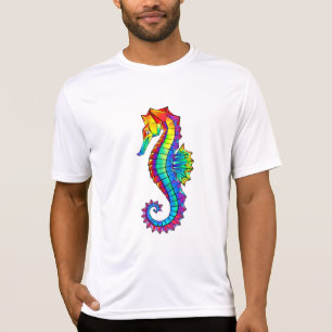 Rainbow Polygonal Seepferd T-Shirt