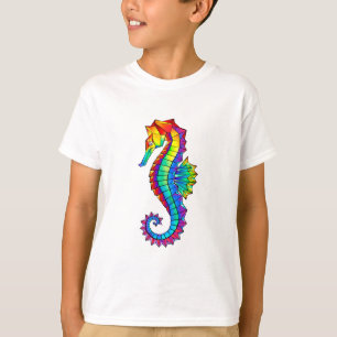 Rainbow Polygonal Seepferd T-Shirt