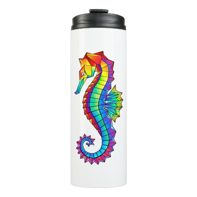 Rainbow Polygonal Seepferd Thermosbecher (Vorderseite)