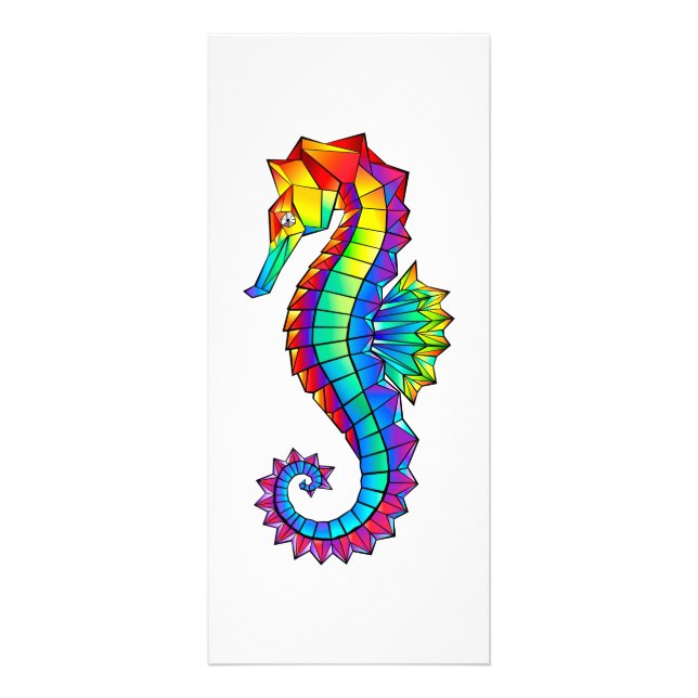 Rainbow Polygonal Seepferd Werbekarte (Vorne)
