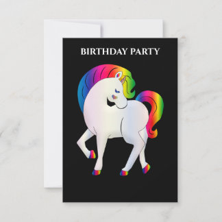 "RAINBOW PONY" PERSONALISIERTE GEBURTSTAGERINVITAT