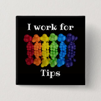Rainbow Poodle Dog Tips Schaltfläche Button