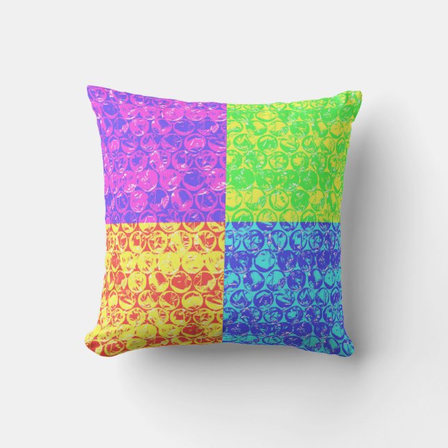 Rainbow Pop Art Bubble Packung Kissen (Vorderseite)