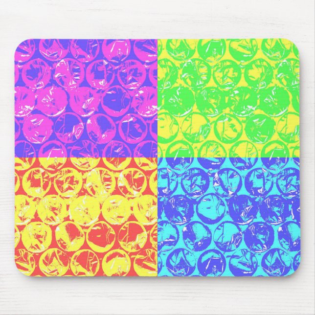 Rainbow Pop Art Bubble Packung Mousepad (Vorne)
