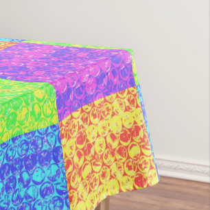 Rainbow Pop Art Bubble Packung Tischdecke