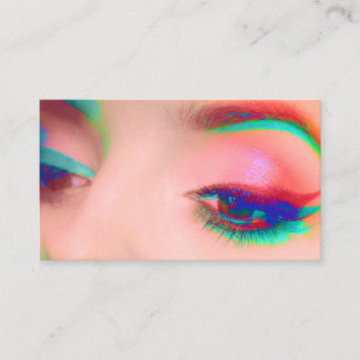 Rainbow Pop Art Makeup Artist Business Card Visitenkarte