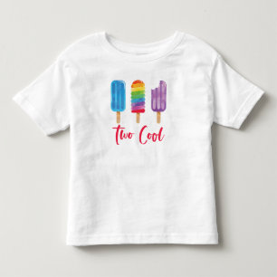 Rainbow Pop Two Cool Sommer 2. Geburtstag Kleinkind T-shirt