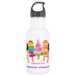Rainbow Popsiful Kids Personalisiert Edelstahlflasche