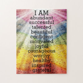 Rainbow Positive Affirmations Business Card Magne