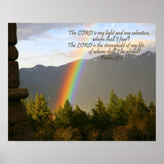Rainbow Poster with Christian Bible Verse