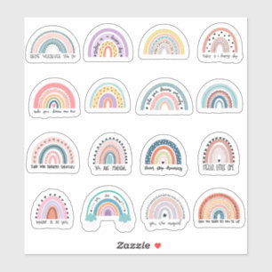 Rainbow Postivity Stickers Aufkleber