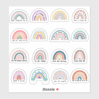 Rainbow Postivity Stickers Aufkleber