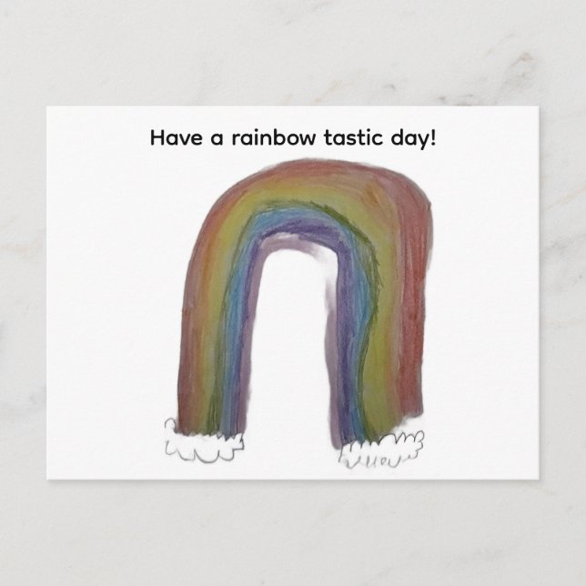 Rainbow-Postkarte Feiertagspostkarte (Vorderseite)