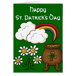 Rainbow Pot o' Gold Happy St. Patrick's Day Card