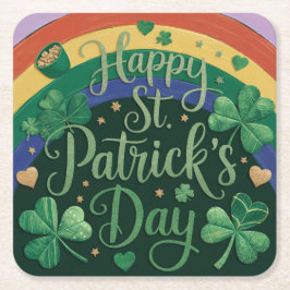 Rainbow Pot of Gold St. Patrick's Day Untersetzer