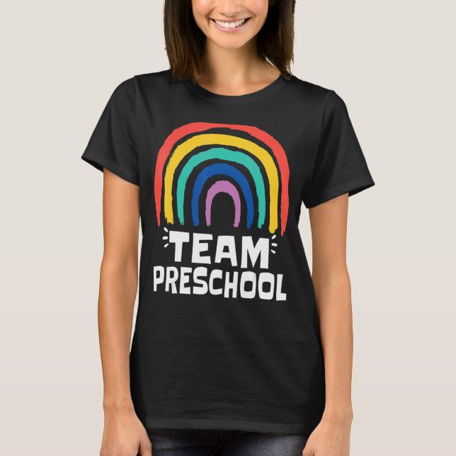 Rainbow-Pre-K-Schullehrer T-Shirt (Vorderseite)
