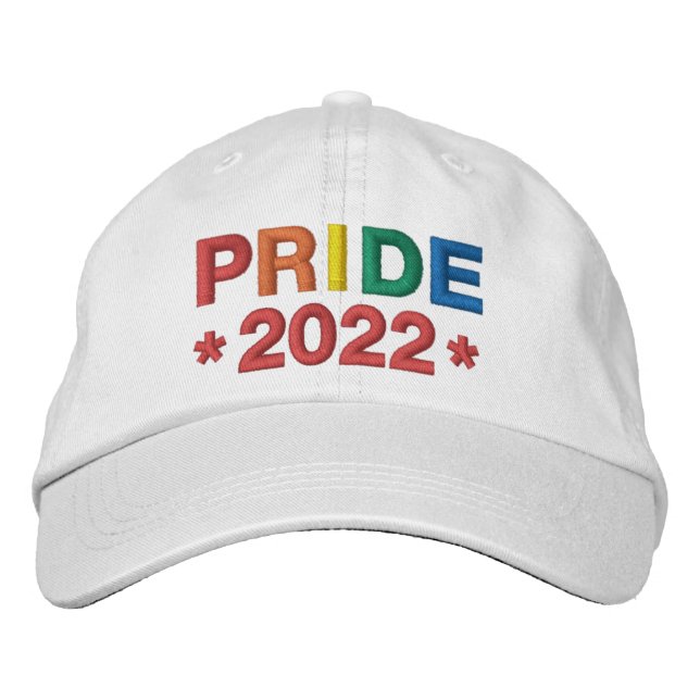 Rainbow Pride 2022 bestickte Baseballkappe (Vorderseite)