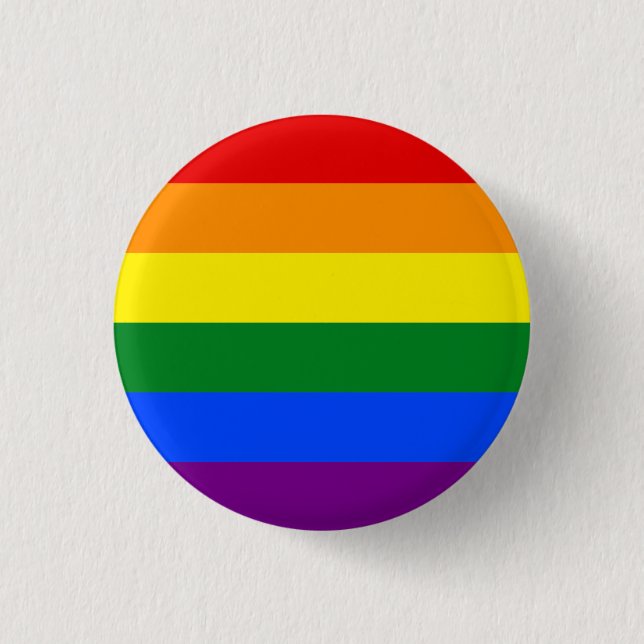 Rainbow Pride Abzeichen Button (Vorderseite)