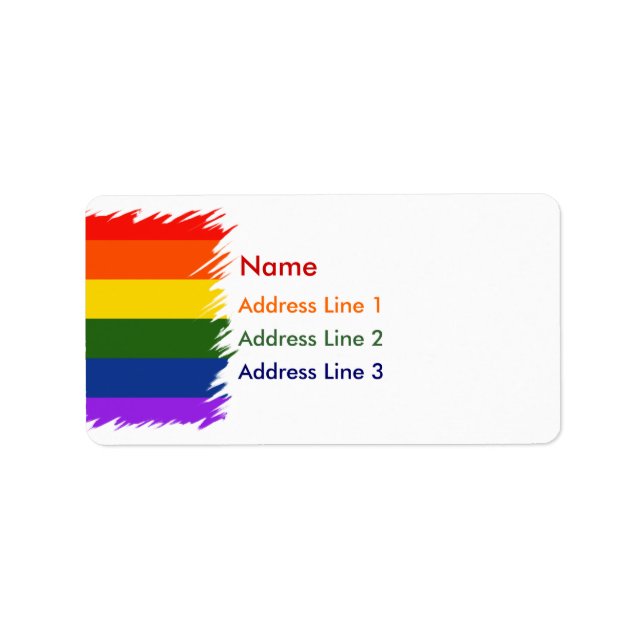 Rainbow Pride Adressaufkleber (Vorne)