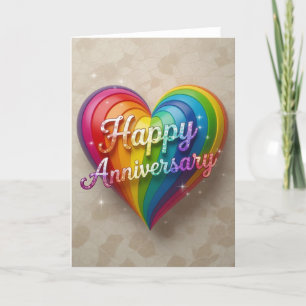 Rainbow Pride Anniversary Card Feiertagskarte