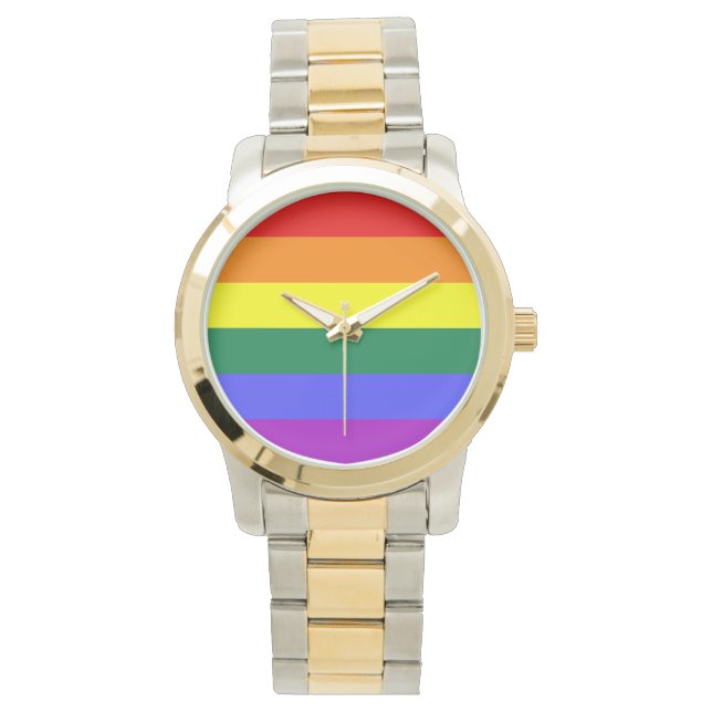 Rainbow Pride Armbanduhr (Vorderseite)