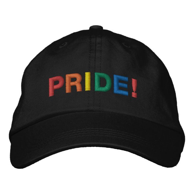 Rainbow Pride bestickte Baseballkappe (Vorderseite)