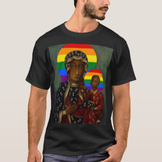 Rainbow Pride Black Madonna T-Shirt