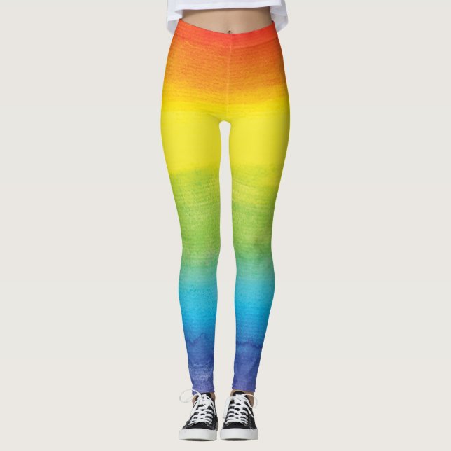 Rainbow Pride Bright Vibrann Leggings (Vorderseite)