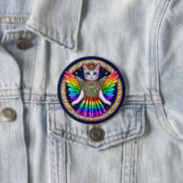 Rainbow Pride Cat Fairy Angel Party Abzeichen Butt Button