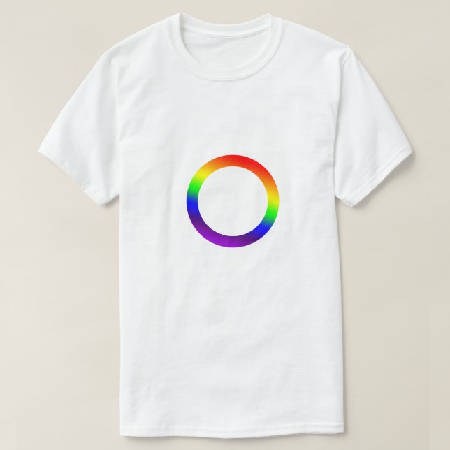 Rainbow Pride Circle GLBTQ Design T-Shirt (Design vorne)
