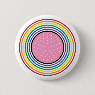 Rainbow Pride Circular Button - American Flag Insu