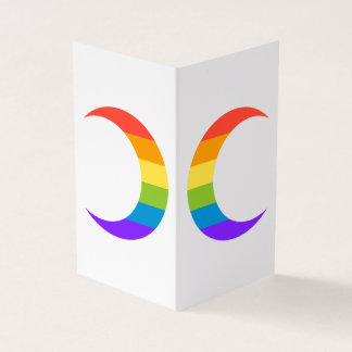 Rainbow Pride Crescent Moons Greeting Card Visitenkarten
