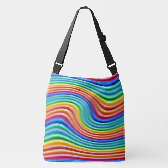 Rainbow Pride Cross bodyTote Bag. Tragetaschen Mit Langen Trägern (Vorderseite)