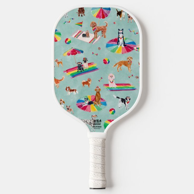 RAINBOW PRIDE DOG BEACH PICKLEBALL SCHLÄGER (Vorderseite)