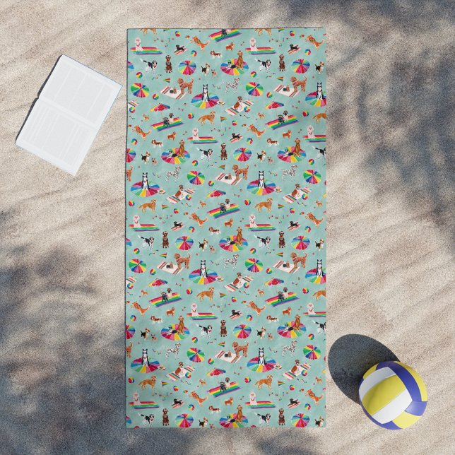 RAINBOW PRIDE DOG STRANDTUCH (Beach towel vibe)